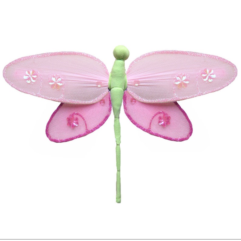Dragonfly Ceiling Decorations Nylon Dragonflies Girls Nursery Etsy
