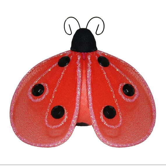 Ladybug Ceiling Decorations Nylon Ladybugs Red Black Girls Nursery Bedroom Wall Hanging Baby Shower Lady Bugs Birthday Party Decor Shimmer