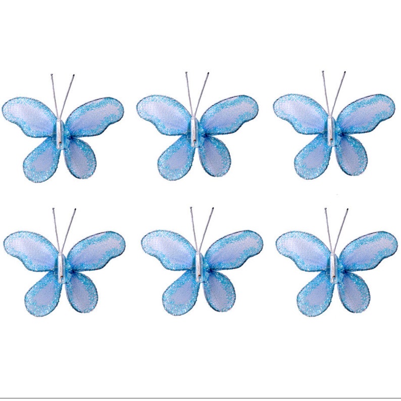 Butterfly Wedding Decor Butterflies Mini Small Nylon Wall Etsy