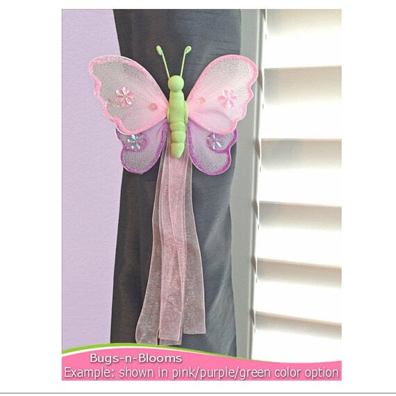 Butterfly Tie Back Decorations Nylon Butterflies Tiebacks Etsy