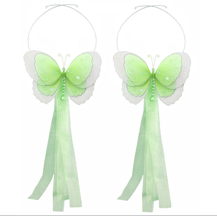 DRAGONFLY TIEBACKS Dk Pink Jewel Curtain Holdback Tie Back Kids Nursery PAIR