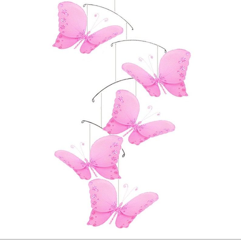 Butterfly Mobile Baby Mobile Ceiling Mobile Hanging Butterfly Crib Mobile Baby Room Decor Nursery Kid Child Mobiles Decoration Twinkle