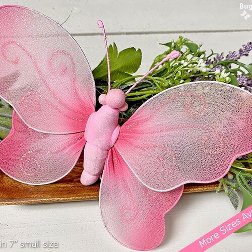 Nylon Butterfly Decor Organza Hanging Butterflies Decorate Etsy