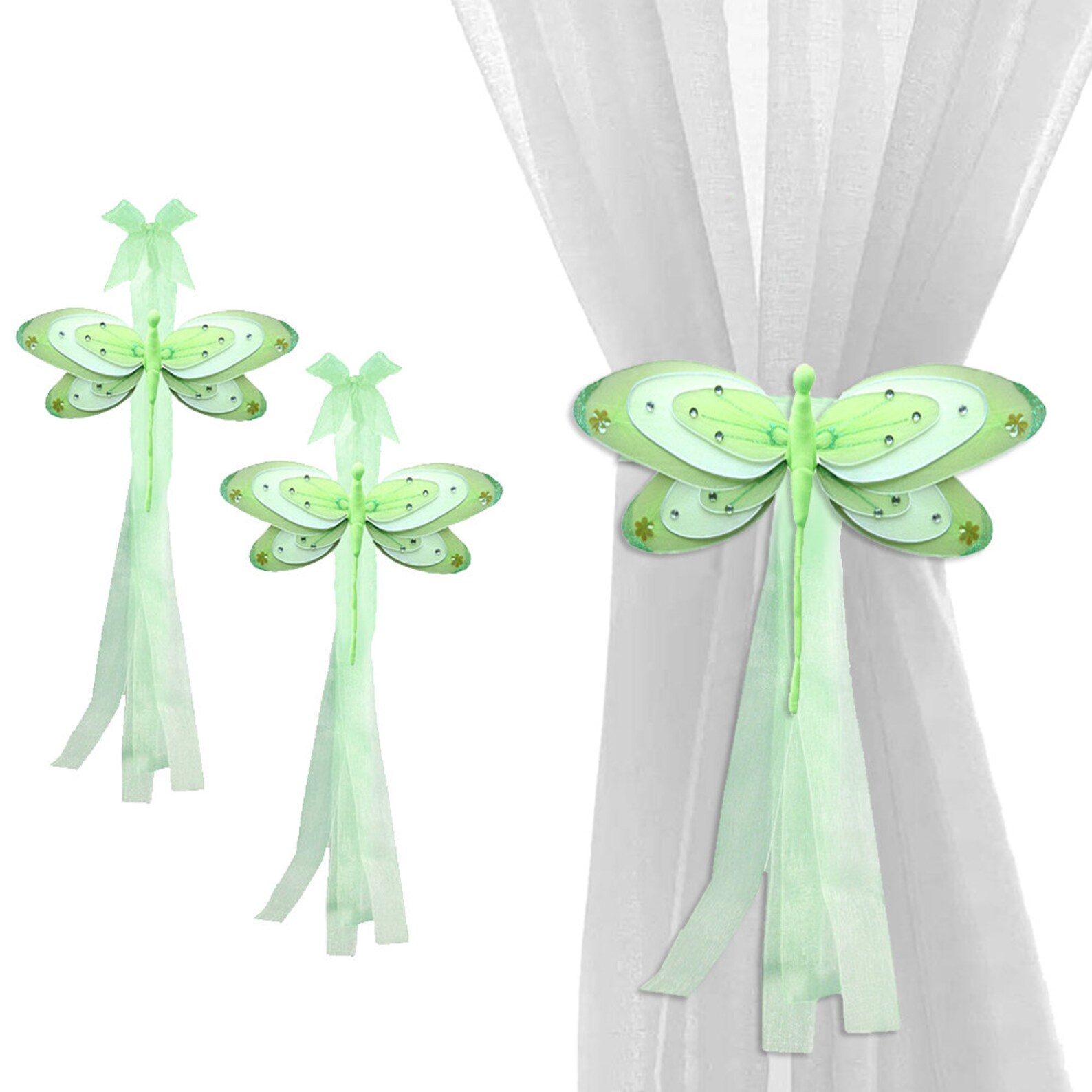 Kids Curtain TieBacks Sheer Tiebacks Window Treatment Ties Etsy