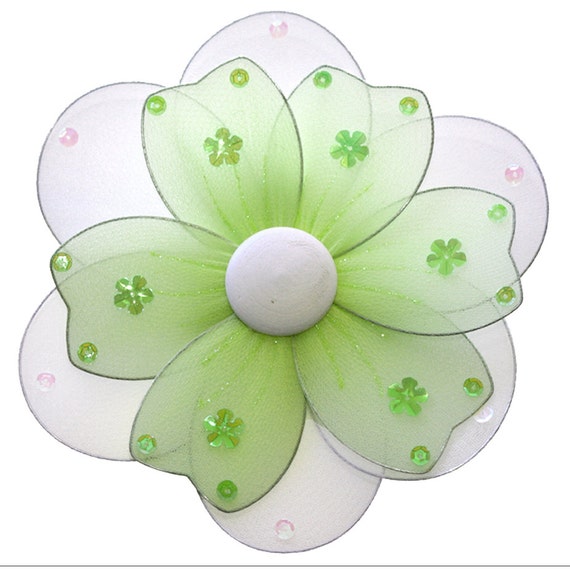 Flower Decorations Nylon Hanging Flowers Fake Girls Nursery Room Wall Ceiling Decor Daisy Daisies Birthday Party Favors Green Multi Layered