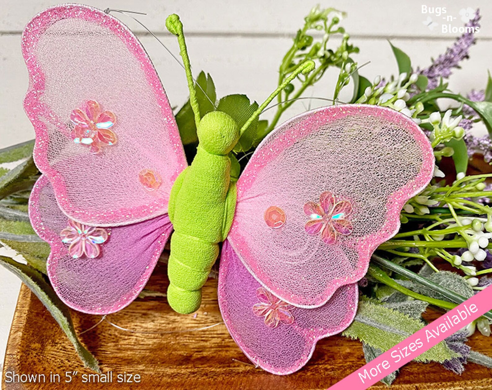 Butterfly Decoration Nylon Butterflies Decor Fabric Hanging Etsy