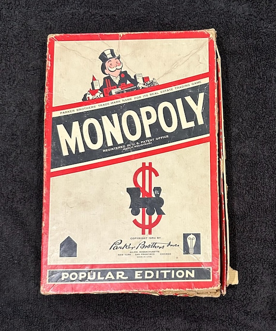 マスターモノポリー 1954 Monopoly Game Parts: Vintage Parker Brothers Popular