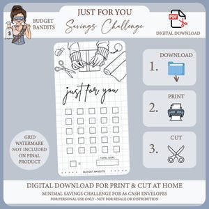 Gifting Savings Challenge | Printable PDF Digital Download | for Cash Envelopes | Cash Savings Challenge | Budget Bandits | Celebration |