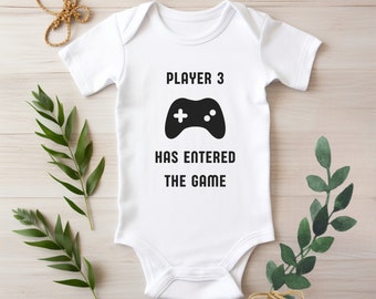 Gamer Baby Bodysuit, Player 3, Baby Bodysuit, Bodysuit, Newborn, Unisex, Baby Shower Gift, Baby Gift, Baby Clothes, Baby Shower, Onesie