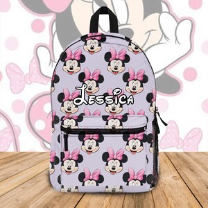 Kinderrucksack Minnie Maus – 36 Cm, Mit Gepolsterten Trägern, Aus Robustem Polyester