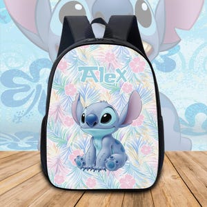 Custom Name Stitch Backpack, Lilo & Stitch Movie Back to School Backpack, Disney Stitch Backpack, Disney Trip Backpack, Kids Backpack