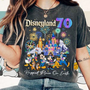 Vintage Disneyland 70th Anniversary Shirt, Disneyland Resort T-Shirt, Anniversary 1955-2025 Hoodie, WDW Family Shirt, Mickey&Co Shirt