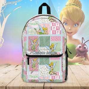 Custom Name Tinkerbell Backpack, Disney Backpack, Back to School Book Bag, Disney Bag, Kids Backpack, Disney Trip Bag, Tinkerbell Lovers