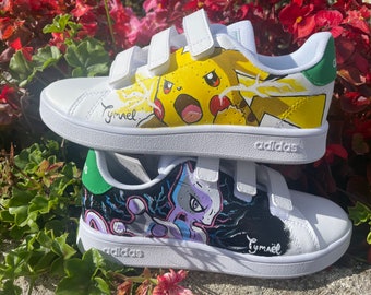 Basket Customisée Pokemon Pikachu et Mewtwo