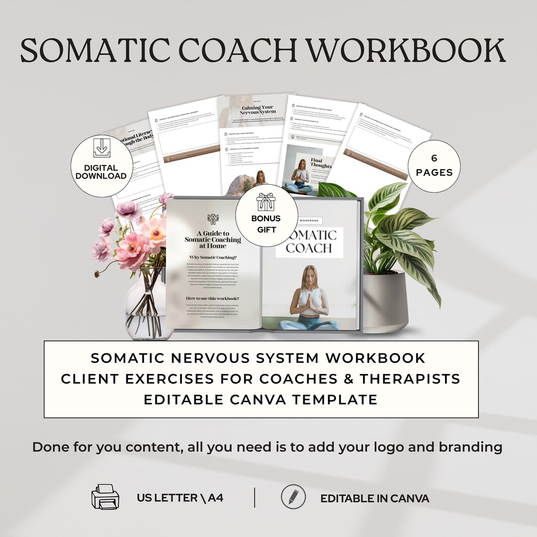 Somatic Coaching Workbook, Nervous System Regulation Worksheets ...