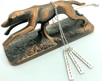 Greyhound Tattoo Charm - Sterling Silver - Greyhound Jewelry - Greyhound - Tattoo Jewelry - Greyhound Jewelry - Personalized - Made To Order