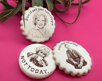 Golden Girls or Mr. Rogers Magnet -Handmade - Nostalgia - Pottery