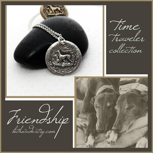 Friendship Greyhound Earrings Greyhound Greyhound Jewelry Vintage Greyhound Button Fine Silver Whippet Galgo Italian Greyhound image 7