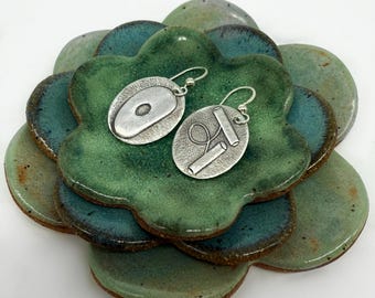 Fine Silver Pottery Tool Earrings – Handmade Ceramicist Gift