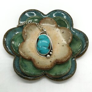 Sierra Nevada Turquoise Necklace - READY TO SHIP - American Mined Turquoise - Sterling Silver -Handcrafted -Turquoise Jewelry -One Of A Kind