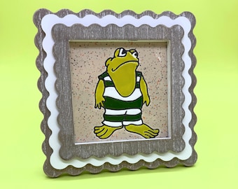 Frog and Toad Ceramic Tile - 70's Nostalgia - Cuerta Seca - Arnold Lobel -  Handmade - Hand Painted