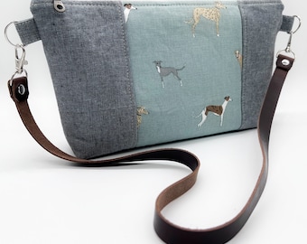 Greyhound Purse - Greyhound - Greyhound Bag - Cosmetic Bag - Galgo -Whippet - Italian Greyhound -READY TO SHIP - Deerhound - Dog Lover