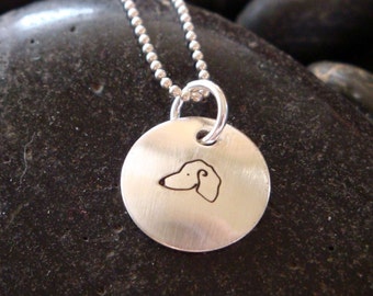 Dachshund Jewelry - Dachshund Pendant - Dachshund Teeny Pendant - Sterling Silver