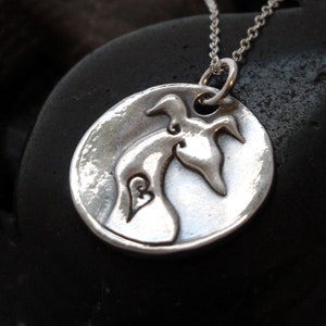 Greyhound Pendant - Greyhound Jewelry - Simply Love - Fine Silver - Whippet - Greyhound - Galgo - Italian Greyhound - Best Seller