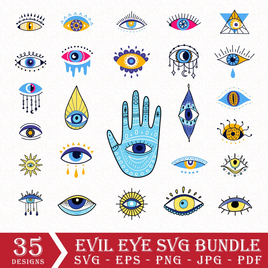 Colorful Evil Eye Svg Bundles, One Eye Svg Bundles, Eye Svg Bundles ...
