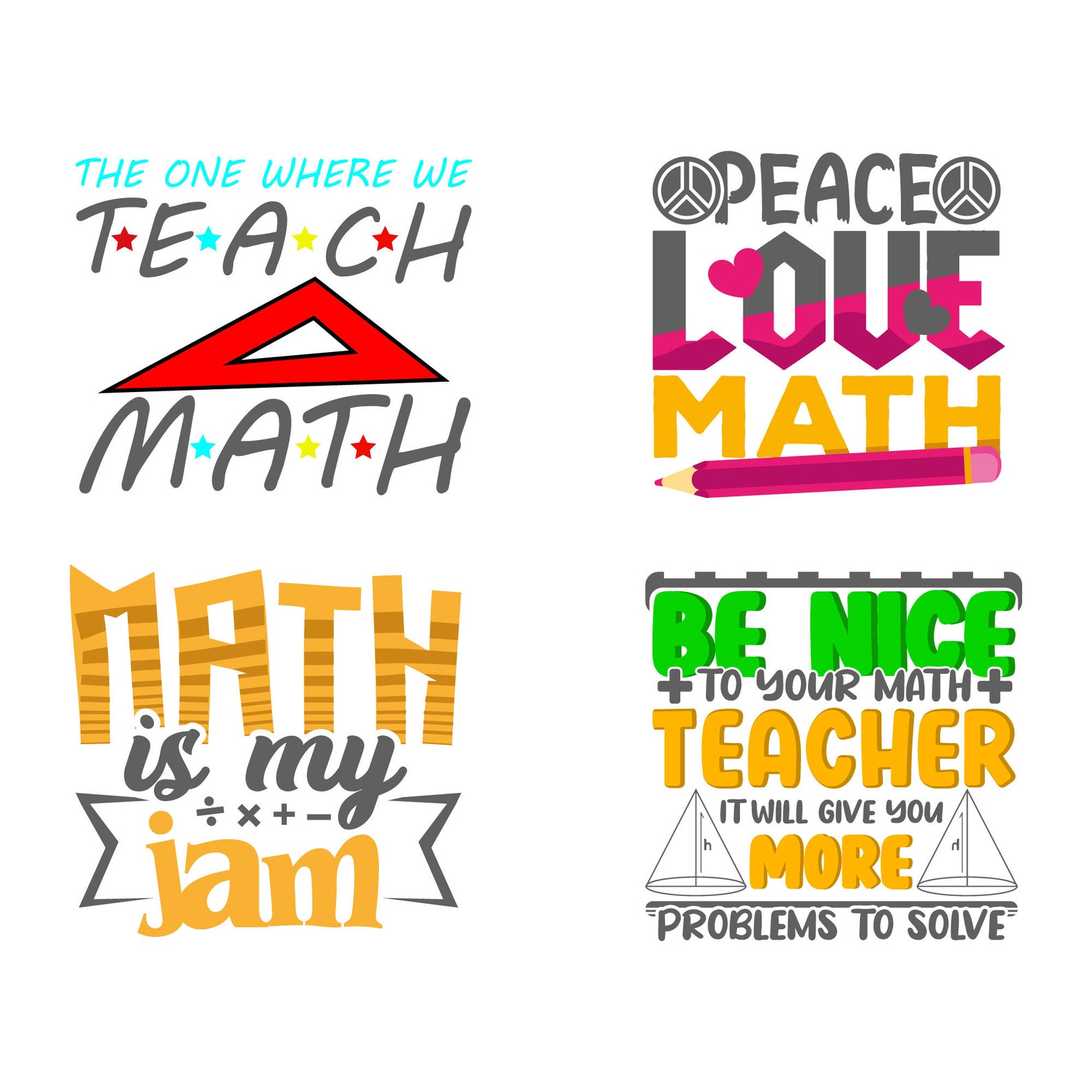 Math Teacher SVG PNG Bundle, Math Teacher Shirt Svg, Teacher Svg, Back ...