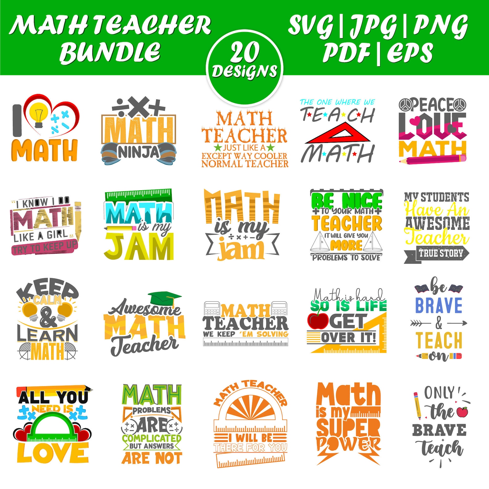 Math Teacher SVG PNG Bundle, Math Teacher Shirt Svg, Teacher Svg, Back ...