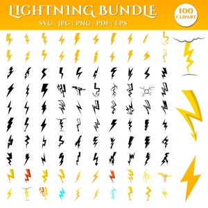 Lightning Svg Bundles, Thunder Svg, Lightning Bolt Svg Bundles, Flash ...