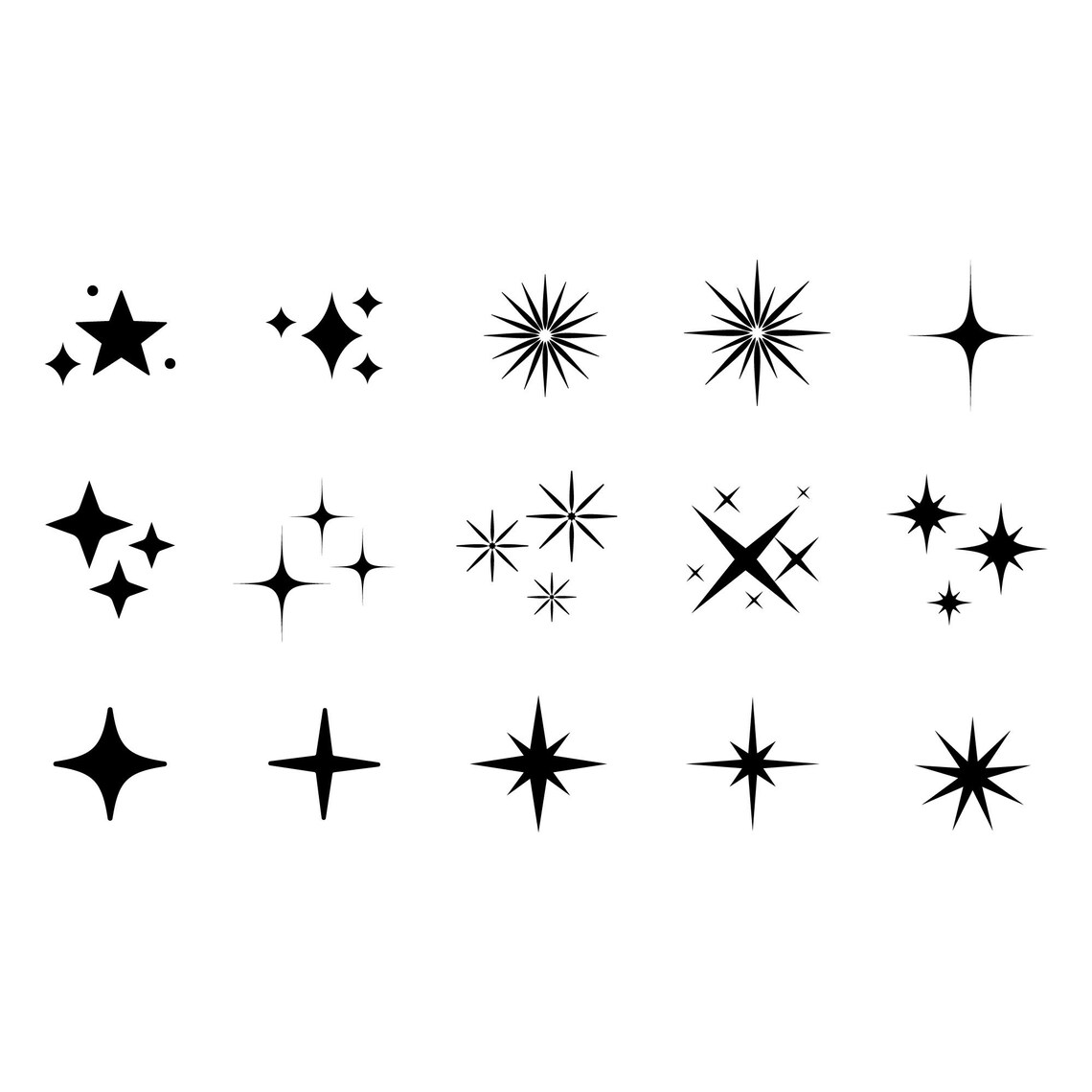 Star Svg Bundles, Sparkle Svg Bundles, Sparkle Star Png Bundles, Star ...