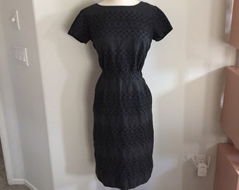 black fifties style dress