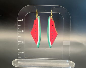 Wassermelonen Scheibe Ohrringe