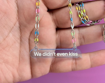 Verwarmde rivaliteitsketting – 'We hebben niet eens gekust' Booktok-sieraden - tekstberichtketting