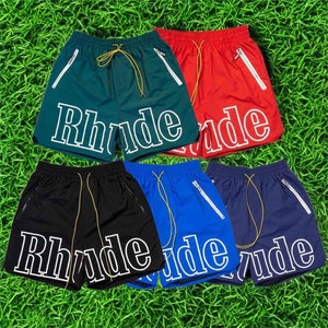 Short Rhude lettres short de sport décontracté, short de plage ample décontracté de la rue américaine, short de sport unisexe