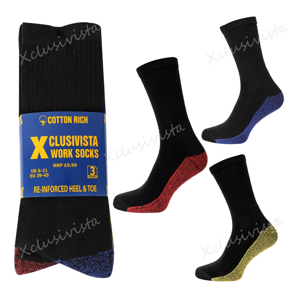 Men's Cotton Rich Casual Socks - Soft Luxury Socks Size 6-11 (3, 6, Or 12 Pairs)