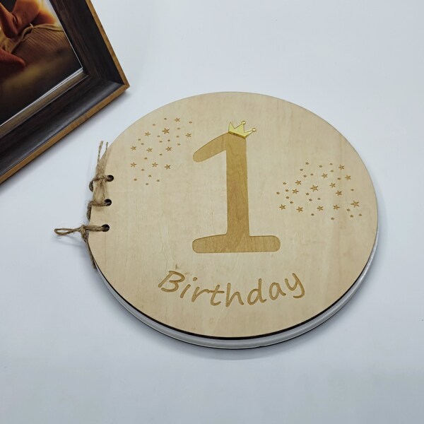 Custom Wooden Guestbook for Baptism, Weddings, Birthdays | Personalized Gifts for Father's Day, Anniversaries