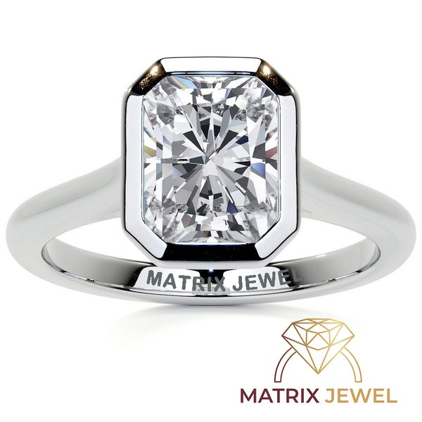 4.22CT Radiant Cut Moissanite Engagement Ring,IGI Certified Diamond Ring, Hidden Halo Pave Diamond Ring,Anniversary Ring,Promise Ring