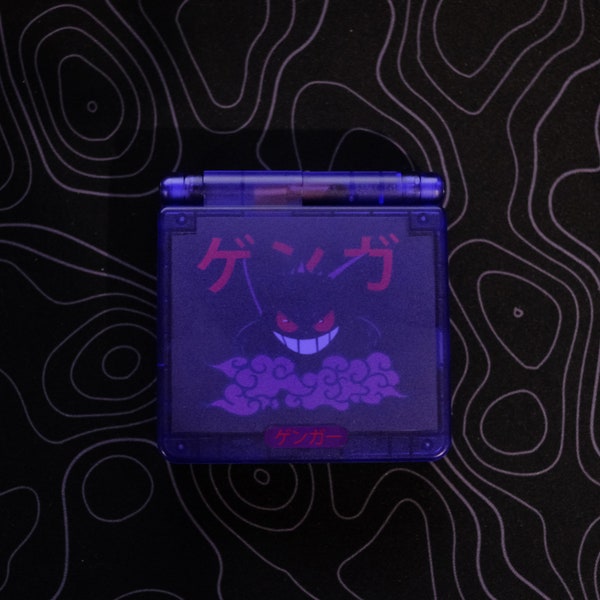 Custom Gengar Gameboy Advanced SP Console GBA IPS Display