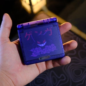 Modded Gengar Gameboy Advanced SP Console GBA IPS Display