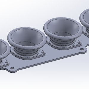 Velocity stack BMW K100/75 - Weber 48mm - STEP file