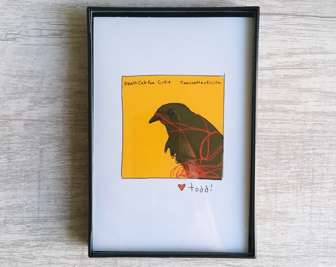 Death Cab For Cutie - Transatlanticism, Art, Print, 4 x 6 inches, music, record cover, album art, illustration, gift idea, wall decor