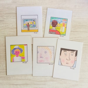 Ferris Bueller&#39;s Day Off Cameron Frye Print Set, 4 x 6 inches, Art, Movies, Illustration, Wall Decor, Seurat, Alan Ruck
