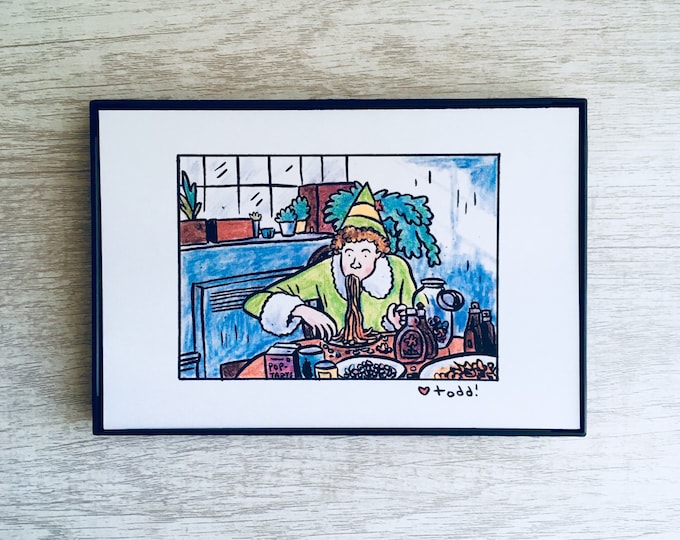 Elf - Spaghetti, Print 4" x 6", movies, holiday, Christmas movies, Will Ferrell, Pop Culture