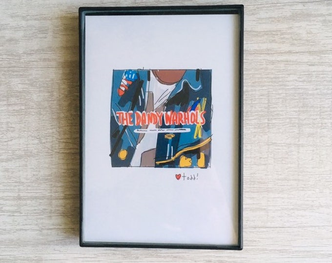 The Dandy Warhols - Thirteen Tales From Urban Bohemia, Art, Print, 4 x 6 inches, music, record cover, album art, illustration, gift idea