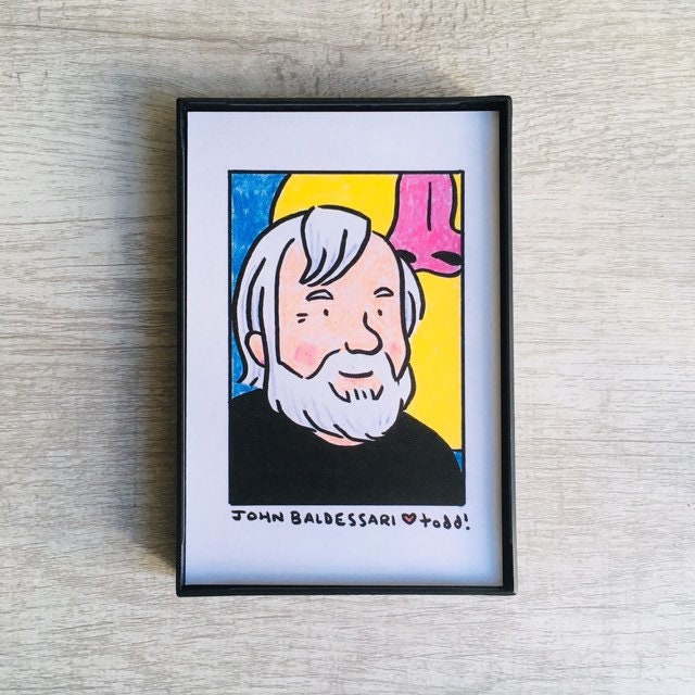 John Baldessari, Print, 4 X 6, Portrait, Art, Wall, Crayon