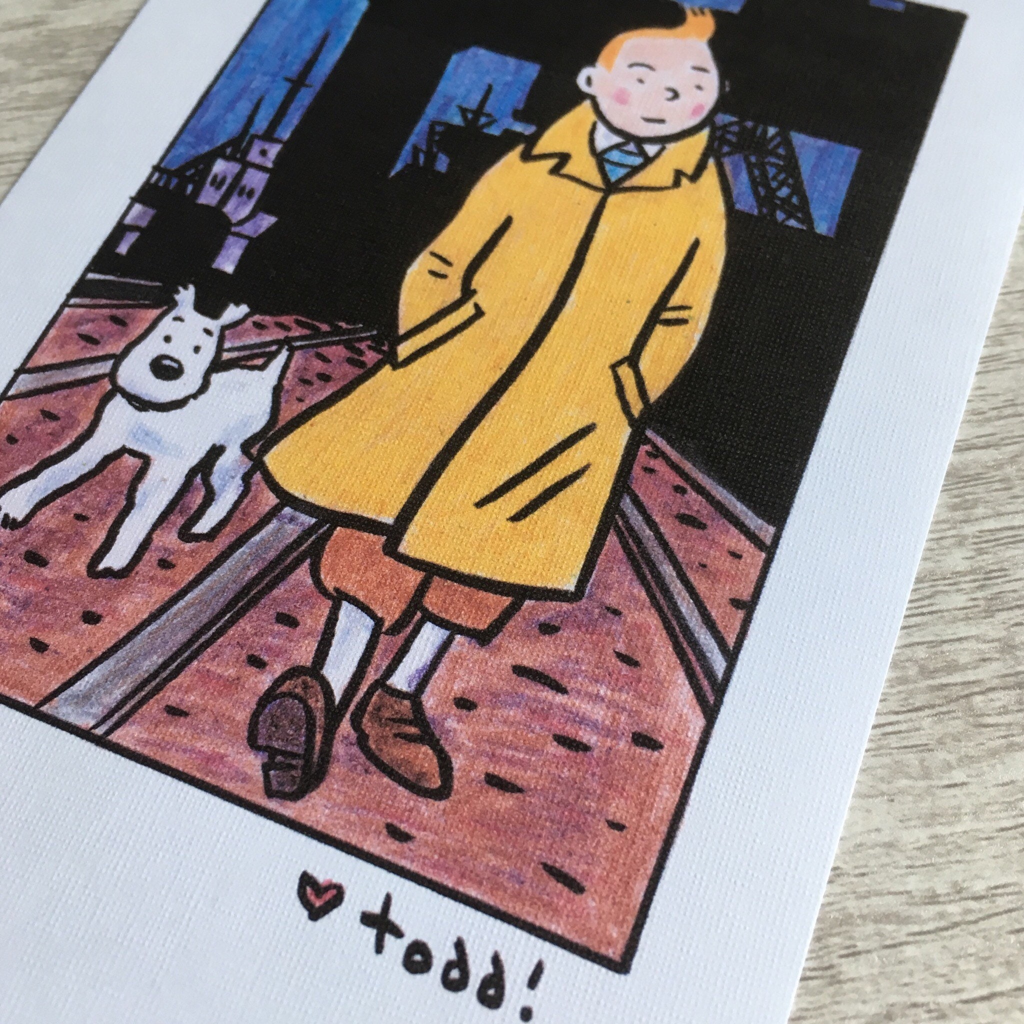 Tintin and Snowy Print: Framed Comic Art (4x6 Inches) - Etsy