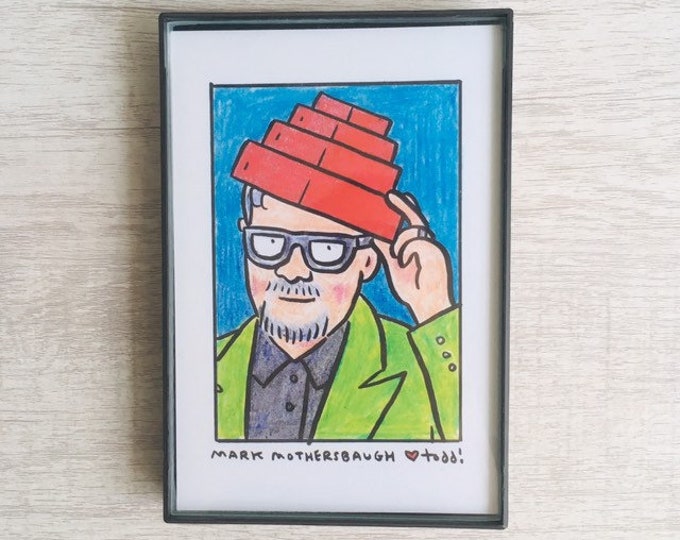 Mark Mothersbaugh - Print, 4 x 6 inches, Portrait, music, band, framed artwork, wall decor, art, DEVO